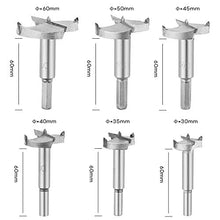 Carica l&#39;immagine nel visualizzatore di Gallery, 6pcs Punte Forstner per Legno, Diametro 30/35/40/45/50/60mm,Utensili...