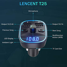 Carica l&#39;immagine nel visualizzatore di Gallery, [Bluetooth V5.0] LENCENT Trasmettitore FM Bluetooth, per...