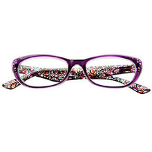 Carica l&#39;immagine nel visualizzatore di Gallery, Occhiali da lettura per strass Cat Eye donne 3.50 Strength, Porpora - Ilgrandebazar