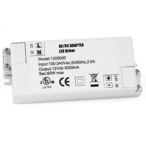 Neuftech - 60W LED Trasformatore Driver, Alimentatore DC 12V 5A per...