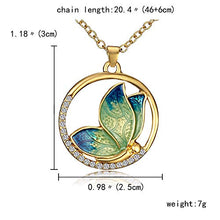 Carica l&#39;immagine nel visualizzatore di Gallery, AILUOR Gioielli Elegante Set Farfalla dello Smalto, Orecchini Collana Giallo - Ilgrandebazar