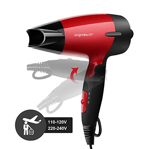 Aigostar Linda 32GQT - Asciugacapelli da viaggio, 1400W doppio voltaggio,... - Ilgrandebazar