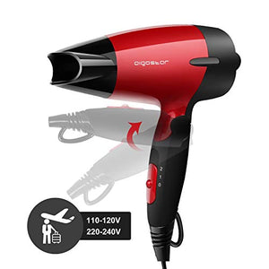 Aigostar Linda 32GQT - Asciugacapelli da viaggio, 1400W doppio voltaggio,... - Ilgrandebazar