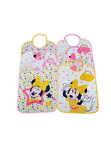 Set 6 bavaglini grandi in spugna 36,5 cm x 28 cm, ASSORTITI AD 9605 - 2019 - Ilgrandebazar