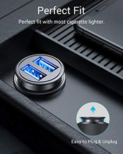 Carica l'immagine nel visualizzatore di Gallery, Caricabatteria auto USB, 4.8A Caricatore adattatore universale Nero