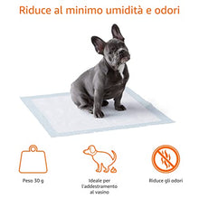 Carica l'immagine nel visualizzatore di Gallery, Amazon Basics, Tappetini per l'addestramento di cani e cuccioli, design a 5 strati a prova di perdite con superficie ad asciugatura rapida, dimensione standard, confezione da 100
