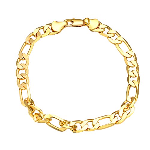 Fenical Bracciale uomo a catena hip hop in oro - Ilgrandebazar