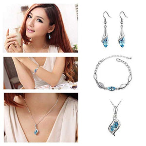 INTVN Set di Gioielli in Cristallo, Collana Orecchini Bracciali Crystal A - Ilgrandebazar