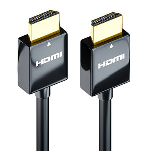 deleyCON 0,5m Cavo HDMI SLIM ad Alta Velocità con Ethernet 0,5 metri, Nero