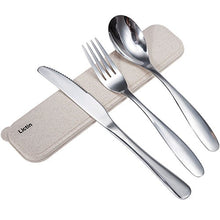 Carica l&#39;immagine nel visualizzatore di Gallery, Lictin Set Posate monoblocco in Acciaio Inossidabile da Beige