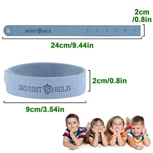 Braccialetti Antizanzare, 12PCS Braccialetti Repellenti per Zanzare,Insetti Repellente Bracciale per Sport e Attività all'Aria Aperta, 100% Naturali Sicuro non Tossiche Regolabile per Bambini e Adulti