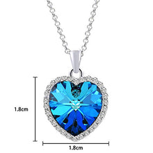 Carica l&#39;immagine nel visualizzatore di Gallery, VEECANS Collana Donna “Cuore dell&#39;Oceano” con Pendente Cuore Realizzata con...