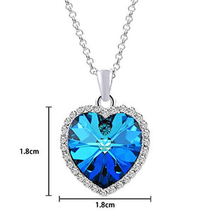 VEECANS Collana Donna “Cuore dell'Oceano” con Pendente Cuore Realizzata con...