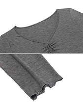 Carica l'immagine nel visualizzatore di Gallery, MAXMODA Pigiama Due Pezzi Set da Donna Tinta Unita L, Grigio Scuro - Ilgrandebazar