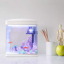 Carica l&#39;immagine nel visualizzatore di Gallery, Nobleza - Nano Acquario in Vetro per Pesci Acqua Tropicali con 7 L, Bianco - Ilgrandebazar