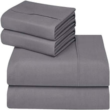 Carica l'immagine nel visualizzatore di Gallery, Utopia Bedding - Set Lenzuola Letto - Spazzolata Matrimoniale, Grigio - Ilgrandebazar