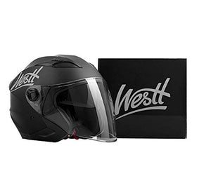 Westt Jet · Casco Moto Nero Opaco Doppia Visiera M (57-58cm), - Ilgrandebazar