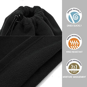 Scaldacollo sportivo, invernale, in pile, per snowboard, ciclismo, Nero - Ilgrandebazar