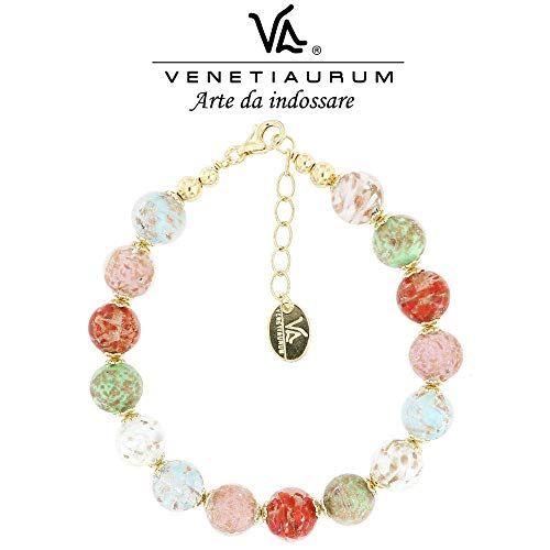 Venetiaurum - Bracciale Da Donna Con Perle Multicolore In Vetro Originale Di...