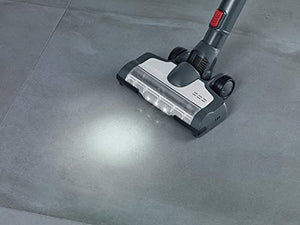Severin HV 7165 Scopa aspirapolvere senza filo, Ciclonica, Motore Digitale, Spazzola motorizzata, Animal Care, filtro HEPA Longlife, 0,65 litri, autonomia fino a 30 minuti, 240 W, Grigio / Rosso