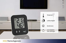 Carica l&#39;immagine nel visualizzatore di Gallery, TFA 30.5026.01 Moxx Digital Thermo-Hygrometer-Black, Nero, 1 Confezione - Ilgrandebazar