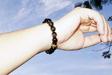 Carica l'immagine nel visualizzatore di Gallery, Mayting Bracciale in Ossidiana Color oro 10mm, Regalo Braccialetto Elastico... - Ilgrandebazar