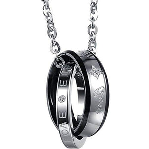 Flongo coppia collana Buon Natale San Valentino Regalo per donna uomo Coppia - Ilgrandebazar