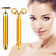 Carica l&#39;immagine nel visualizzatore di Gallery, 2-IN-1 Beauty Bar 24k Golden Pulse Facial Face Massager, Electric Waterproof... - Ilgrandebazar