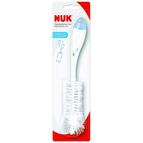 NUK 10256279 - Scovolino per biberon 2 in 1 con manico ergonomico, 1 pezzo - Ilgrandebazar
