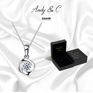 Andy & C Infinity Collana Donna Ragazza Argento 925 Cristalli Pendente Mamma... - Ilgrandebazar