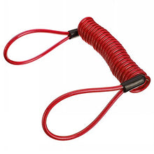 Carica l&#39;immagine nel visualizzatore di Gallery, Ungfu Mall, cavo promemoria bloccadisco a molla, per moto e scooter Red - Ilgrandebazar