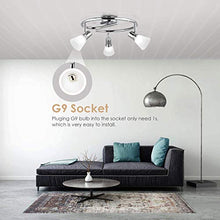 Carica l&#39;immagine nel visualizzatore di Gallery, Albrillo Faretti LED da Soffitto Orientabili - 3 Lampadine G9 5 3 faretti