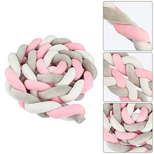 Carica l&#39;immagine nel visualizzatore di Gallery, Luchild Paracolpi Lettino Neonato Culla 2m Grigio+Bianco+Rosa