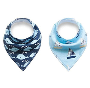 8 x Bavaglino Neonato Bambino Bandana Drool Bavaglini Cotone Assorbente Boy A - Ilgrandebazar