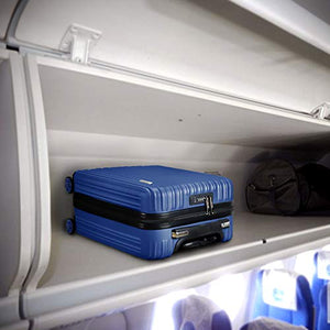 DONPEREGRINO Valigia Bagaglio a Mano 55x35x20 Leggero & 55cm Cabina, Blu