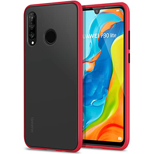 YATWIN Serie Antiurto, Cover Compatibile per Huawei P30 Lite, Custodia Rosso