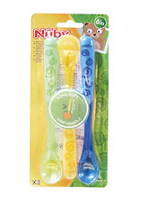 Carica l&#39;immagine nel visualizzatore di Gallery, Nuby Cucchiaino svezzamento, manico lungo, set da 3 - Ilgrandebazar