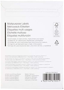 AmazonBasics - Etichette Multiuso, 210.0mm x 297.0mm, 100 x 297.0mm - Ilgrandebazar