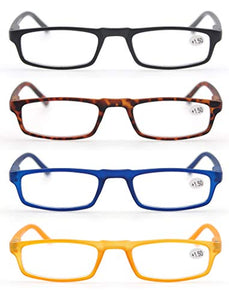 MODFANS Confezione da 4 Occhiali Lettura 1.5 per +1.50, Colori Misti - Ilgrandebazar