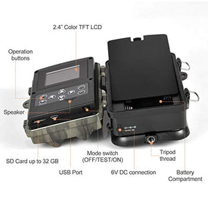 DIGITNOW! Fotocamera da Caccia 16MP 1080P HD Impermeabile, 120°Ampia visuale...