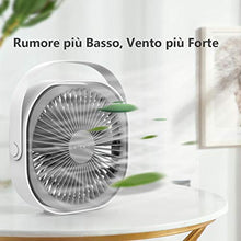 Carica l'immagine nel visualizzatore di Gallery, LaHuko USB Ventilatore da Scrivania, 20cm Portatile Tavolo...