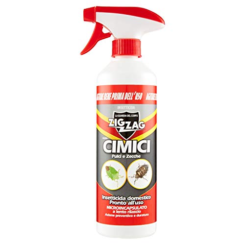 ZIG ZAG Insetticida, Cimici, Insetticida Microincapsulato a Lento Rilascio, Inodore, Specifico per Cimici, Anti Cimici ad Azione Rapida e Residuale, 500 ml