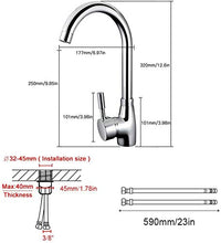 Carica l'immagine nel visualizzatore di Gallery, GAVAER Rubinetto per Cucina, Girevole a 360°Miscelatore Cucina e G001-cromo