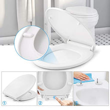 Carica l'immagine nel visualizzatore di Gallery, Sedile WC, HIMIMI Copriwater Universale con Chiusura Ammortizzata, O forma