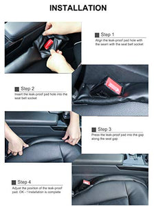 Stop alla Caduta,Impermeabile Seggiolino Auto Gap Filler Pad Imbottitura Nero