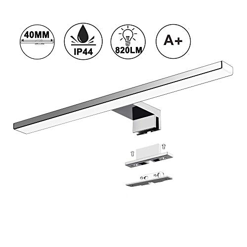 Lampada da specchio a LED 10W 820LM bagno 40cm 4000k Bianco Neutro - Ilgrandebazar