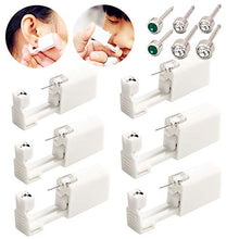 Carica l&#39;immagine nel visualizzatore di Gallery, 6 pistole usa e getta per piercing all&#39;orecchio, con orecchini, indolore,... - Ilgrandebazar