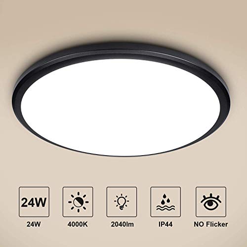 Plafoniera LED, Bedee bagno IP44, 24 W lampada da soffitto,...