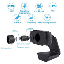 Carica l&#39;immagine nel visualizzatore di Gallery, wansview Webcam 1080P con Microfono, PC Laptop Desktop Computer USB 2.0 Full...