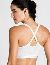 Carica l'immagine nel visualizzatore di Gallery, SYROKAN Donna Reggiseno Sportivo con Cuscinetto Rimovibile 4E, Bianco